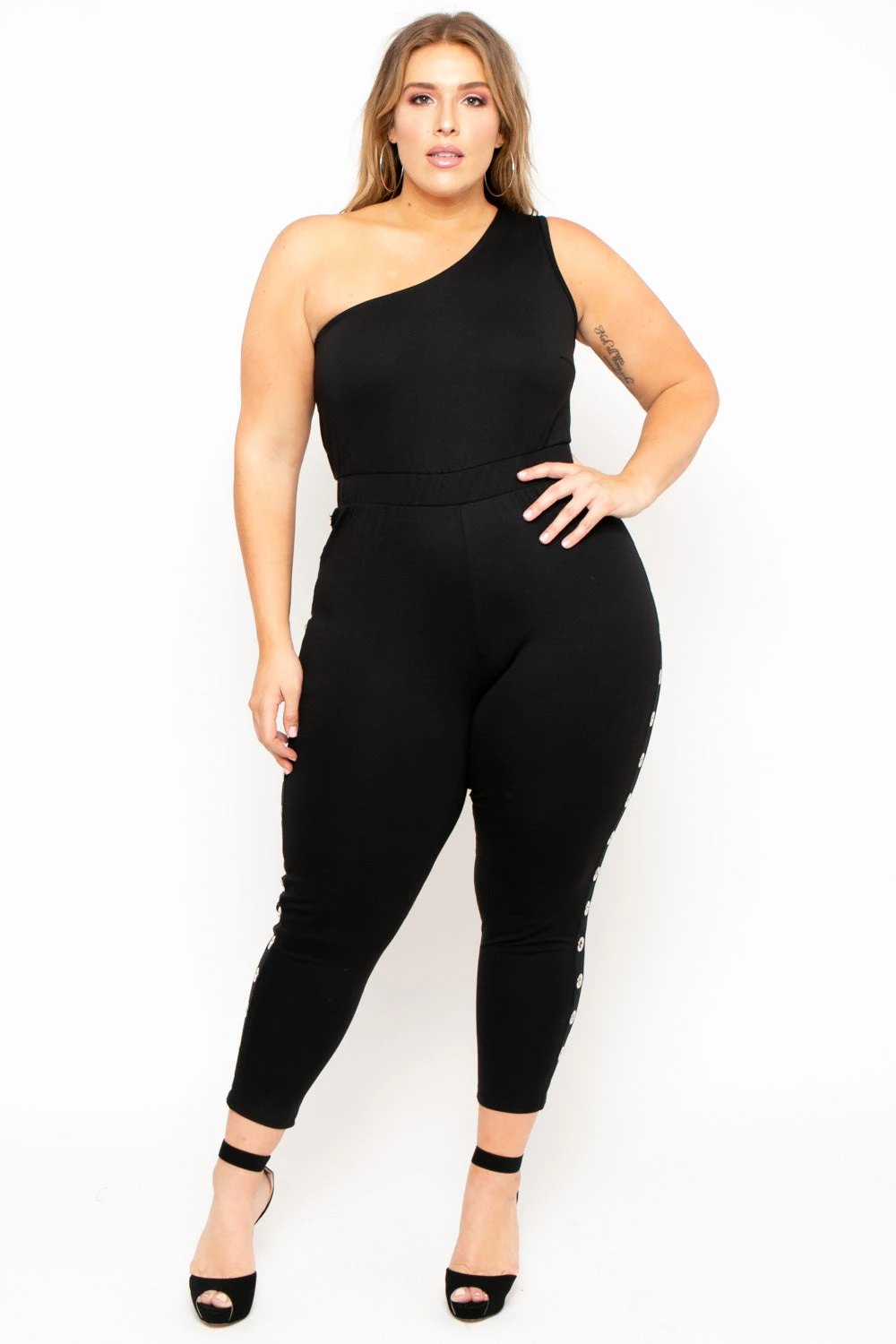 Plus Size Amberlyn Grommet Jumpsuit - Black Plus Size Amberlyn Grommet Jumpsuit - Black -Kitchensuppliesdeal curvy sense jumpsuits and rompers plus size amberlyn grommet jumpsuit black 29885119758433