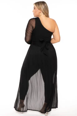 Plus Size Baylin Overlay Jumpsuit- Black -Kitchensuppliesdeal curvy sense jumpsuits and rompers plus size baylin overlay jumpsuit black 30074563919969