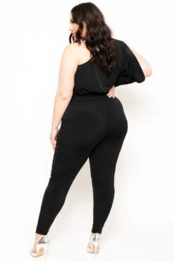 Plus Size Belladonna Belted Jumpsuit - Black -Kitchensuppliesdeal curvy sense jumpsuits and rompers plus size belladonna belted jumpsuit black 29886480711777