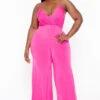 Plus Size Bre Cami Jumpsuit - Fuchsia 1 Plus Size Bre Cami Jumpsuit - Fuchsia -Kitchensuppliesdeal curvy sense jumpsuits and rompers plus size bre cami jumpsuit fuchsia 31903614861409