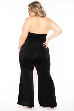 Plus Size Cross Front Flower Jumpsuit - Black -Kitchensuppliesdeal curvy sense jumpsuits and rompers plus size cross front flower jumpsuit black 31577416138849