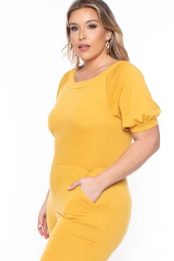 Solid Plus Size Eliza Jumpsuit - Mustard 4 Solid Plus Size Eliza Jumpsuit - Mustard -Kitchensuppliesdeal curvy sense jumpsuits and rompers plus size eliza jumpsuit mustard 29707896553569