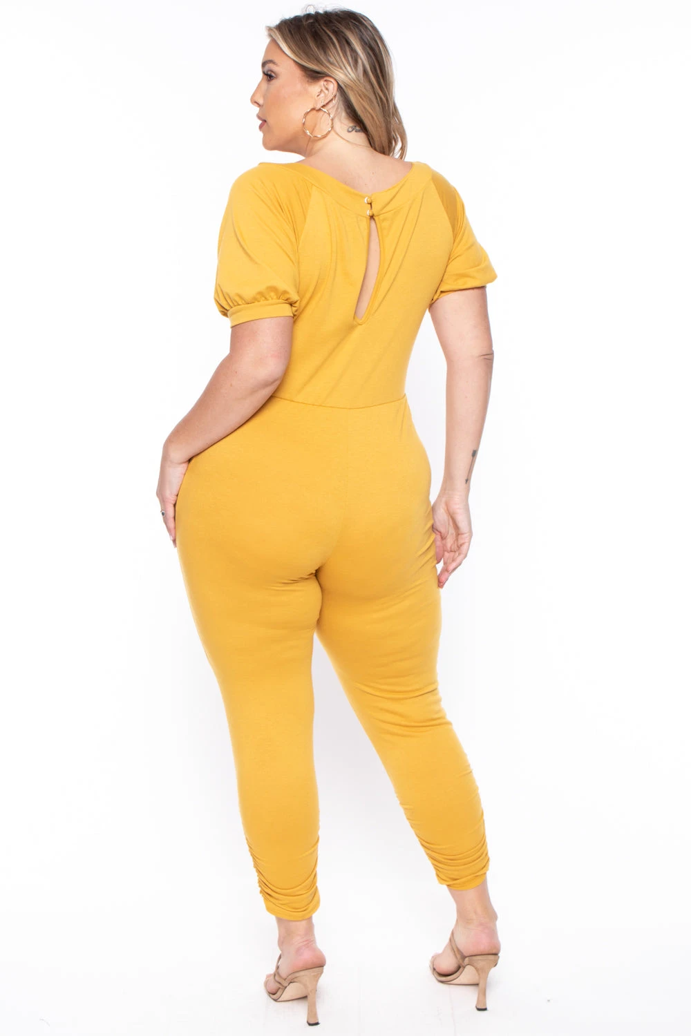 Plus Size Eliza Jumpsuit - Mustard Solid Plus Size Eliza Jumpsuit - Mustard -Kitchensuppliesdeal curvy sense jumpsuits and rompers plus size eliza jumpsuit mustard 29707905532001