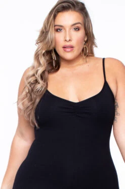 Plus Size Essential Catsuit - Black -Kitchensuppliesdeal curvy sense jumpsuits and rompers plus size essential catsuit black 29703202996321