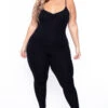 Plus Size Essential Catsuit - Black 2 Plus Size Essential Catsuit - Black -Kitchensuppliesdeal curvy sense jumpsuits and rompers plus size essential catsuit black 29708537299041