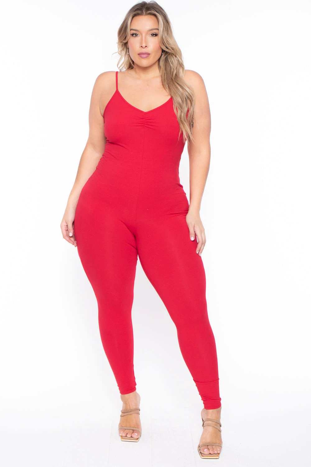 Plus Size Essential Catsuit - Red Plus Size Essential Catsuit - Red -Kitchensuppliesdeal curvy sense jumpsuits and rompers plus size essential catsuit red 29703203061857
