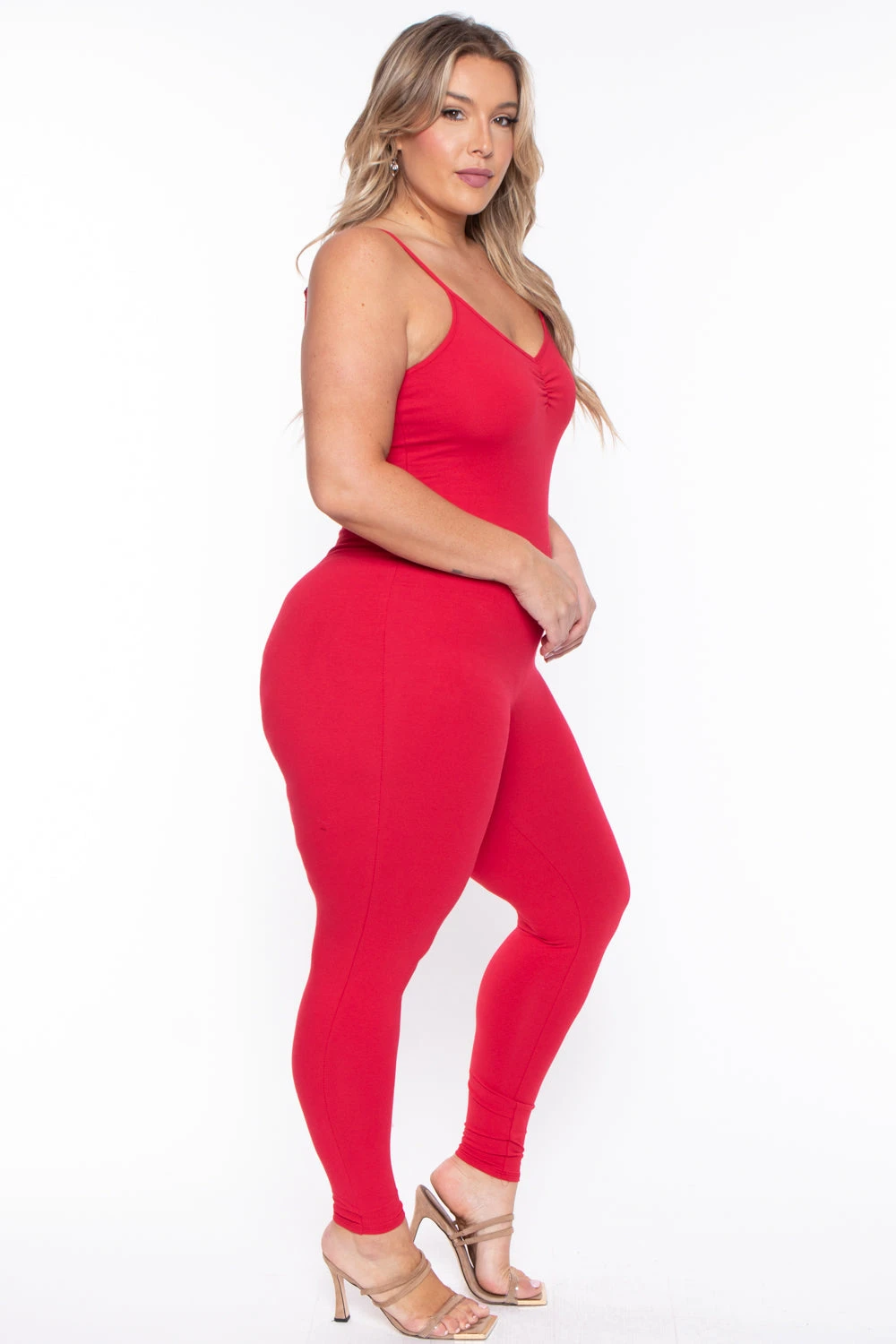 Plus Size Essential Catsuit - Red Plus Size Essential Catsuit - Red -Kitchensuppliesdeal curvy sense jumpsuits and rompers plus size essential catsuit red 29703203455073