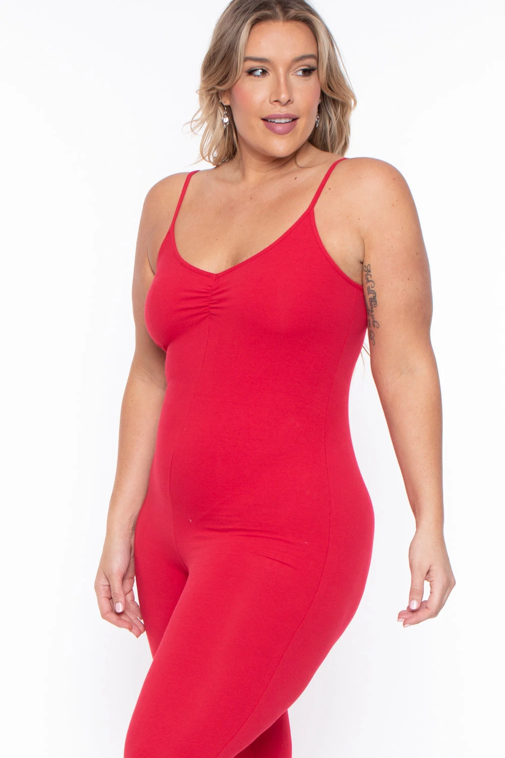 Plus Size Essential Catsuit - Red Plus Size Essential Catsuit - Red -Kitchensuppliesdeal curvy sense jumpsuits and rompers plus size essential catsuit red 29708552601697