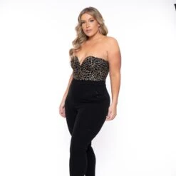 Plus Size Estelle Sequin Jumpsuit- Black -Kitchensuppliesdeal curvy sense jumpsuits and rompers plus size estelle sequin jumpsuit black 29439697715297