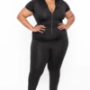 Plus Size Formula Hooded Lounge Jumper - Black -Kitchensuppliesdeal curvy sense jumpsuits and rompers plus size formula hooded lounge jumper black 29703692353633