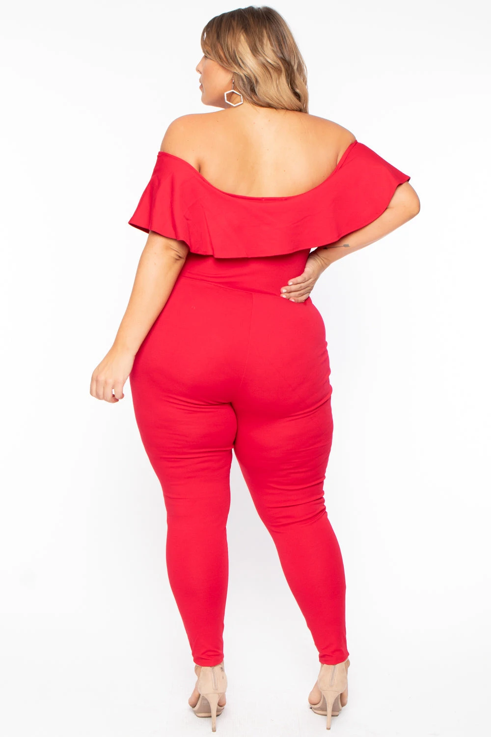 Plus Size Frill Jumpsuit - Red Plus Size Frill Jumpsuit - Red -Kitchensuppliesdeal curvy sense jumpsuits and rompers plus size frill jumpsuit red 29588691517537