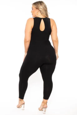 Plus Size Jailah Destroyed Jumpsuit - Black -Kitchensuppliesdeal curvy sense jumpsuits and rompers plus size jailah destroyed jumpsuit black 30095932293217