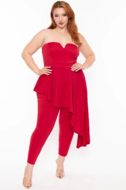 Plus Size Kelsey Cascading Ruffle Jumpsuit - Red 6 Plus Size Kelsey Cascading Ruffle Jumpsuit - Red -Kitchensuppliesdeal curvy sense jumpsuits and rompers plus size kelsey cascading ruffle jumpsuit red 29443131768929