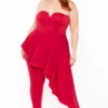 Plus Size Kelsey Cascading Ruffle Jumpsuit - Red 2 Plus Size Kelsey Cascading Ruffle Jumpsuit - Red -Kitchensuppliesdeal curvy sense jumpsuits and rompers plus size kelsey cascading ruffle jumpsuit red 29443282763873