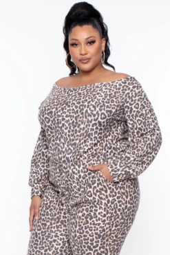 Bluebell Plus Size Leopard One Shoulder Jumpsuit - Brown 5 Bluebell Plus Size Leopard One Shoulder Jumpsuit - Brown -Kitchensuppliesdeal curvy sense jumpsuits and rompers plus size leopard one shoulder jumpsuit brown 29442347663457