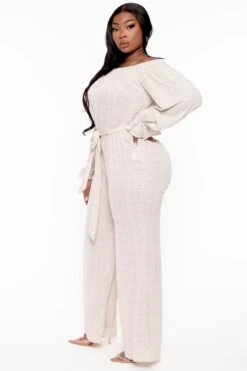 Plus Size Lianna Off The Shoulder Jumpsuit - Ivory -Kitchensuppliesdeal curvy sense jumpsuits and rompers plus size lianna off the shoulder jumpsuit ivory 31640988418145