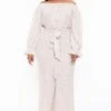Plus Size Lianna Off The Shoulder Jumpsuit - Ivory -Kitchensuppliesdeal curvy sense jumpsuits and rompers plus size lianna off the shoulder jumpsuit ivory 31640988942433
