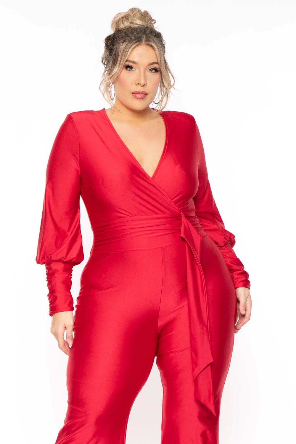 Plus Size Livier Satin Jumpsuit - Red Plus Size Livier Satin Jumpsuit - Red -Kitchensuppliesdeal curvy sense jumpsuits and rompers plus size livier satin jumpsuit red 31152123248737