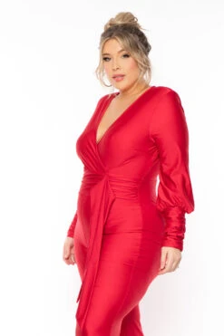 Plus Size Livier Satin Jumpsuit - Red 6 Plus Size Livier Satin Jumpsuit - Red -Kitchensuppliesdeal curvy sense jumpsuits and rompers plus size livier satin jumpsuit red 31152123412577