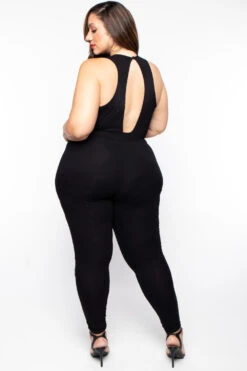 Plus Size Mina Mesh Jumpsuit - Black 4 Plus Size Mina Mesh Jumpsuit - Black -Kitchensuppliesdeal curvy sense jumpsuits and rompers plus size mina mesh jumpsuit black 29706650648673