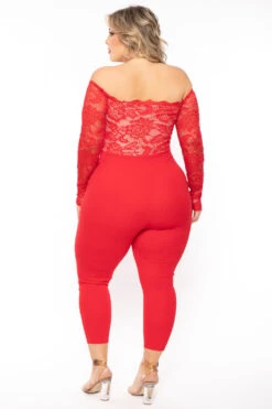 Plus Size Minnie Lace Top Jumpsuit - Red 6 Plus Size Minnie Lace Top Jumpsuit - Red -Kitchensuppliesdeal curvy sense jumpsuits and rompers plus size minnie lace top jumpsuit red 31152179347553