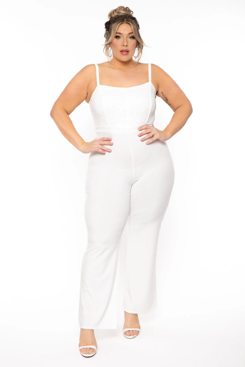 Plus Size Moet Lace Bust Jumpsuit - Ivory Plus Size Moet Lace Bust Jumpsuit - Ivory -Kitchensuppliesdeal curvy sense jumpsuits and rompers plus size moet lace bust jumpsuit ivory 31277980123233