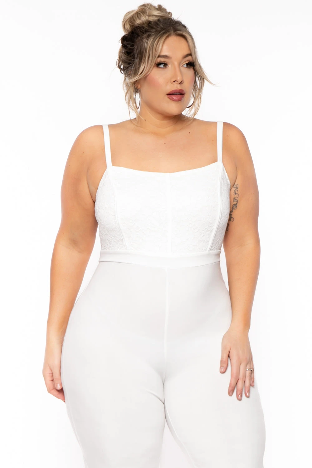 Plus Size Moet Lace Bust Jumpsuit - Ivory Plus Size Moet Lace Bust Jumpsuit - Ivory -Kitchensuppliesdeal curvy sense jumpsuits and rompers plus size moet lace bust jumpsuit ivory 31277980156001