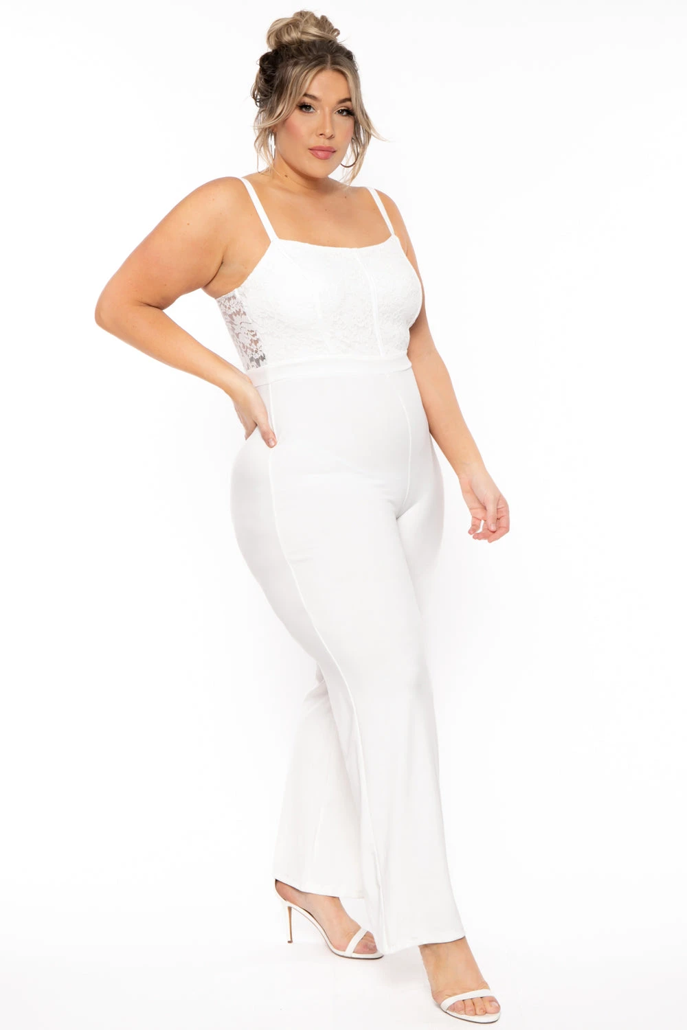 Plus Size Moet Lace Bust Jumpsuit - Ivory Plus Size Moet Lace Bust Jumpsuit - Ivory -Kitchensuppliesdeal curvy sense jumpsuits and rompers plus size moet lace bust jumpsuit ivory 31277980614753