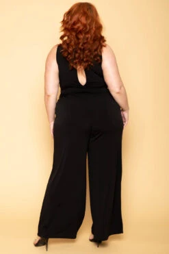 Plus Size Nicki Mesh Jumpsuit - Black -Kitchensuppliesdeal curvy sense jumpsuits and rompers plus size nicki mesh jumpsuit black 29888172523617