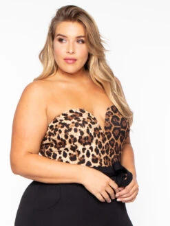 Plus Size Nova Leopard Top Jumpsuit - Black -Kitchensuppliesdeal curvy sense jumpsuits and rompers plus size nova leopard top jumpsuit black 29708500795489