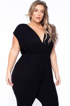 Plus Size Rosewood Cross Front Jumpsuit - Black 3 Plus Size Rosewood Cross Front Jumpsuit - Black -Kitchensuppliesdeal curvy sense jumpsuits and rompers plus size rosewood cross front jumpsuit black 29259557142625