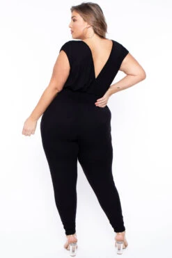 Plus Size Rosewood Cross Front Jumpsuit - Black 4 Plus Size Rosewood Cross Front Jumpsuit - Black -Kitchensuppliesdeal curvy sense jumpsuits and rompers plus size rosewood cross front jumpsuit black 29265614372961