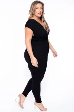 Plus Size Rosewood Cross Front Jumpsuit - Black 5 Plus Size Rosewood Cross Front Jumpsuit - Black -Kitchensuppliesdeal curvy sense jumpsuits and rompers plus size rosewood cross front jumpsuit black 29265614438497