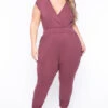 Plus Size Rosewood Cross Front Jumpsuit - Mauve 2 Plus Size Rosewood Cross Front Jumpsuit - Mauve -Kitchensuppliesdeal curvy sense jumpsuits and rompers plus size rosewood cross front jumpsuit mauve 29265626300513