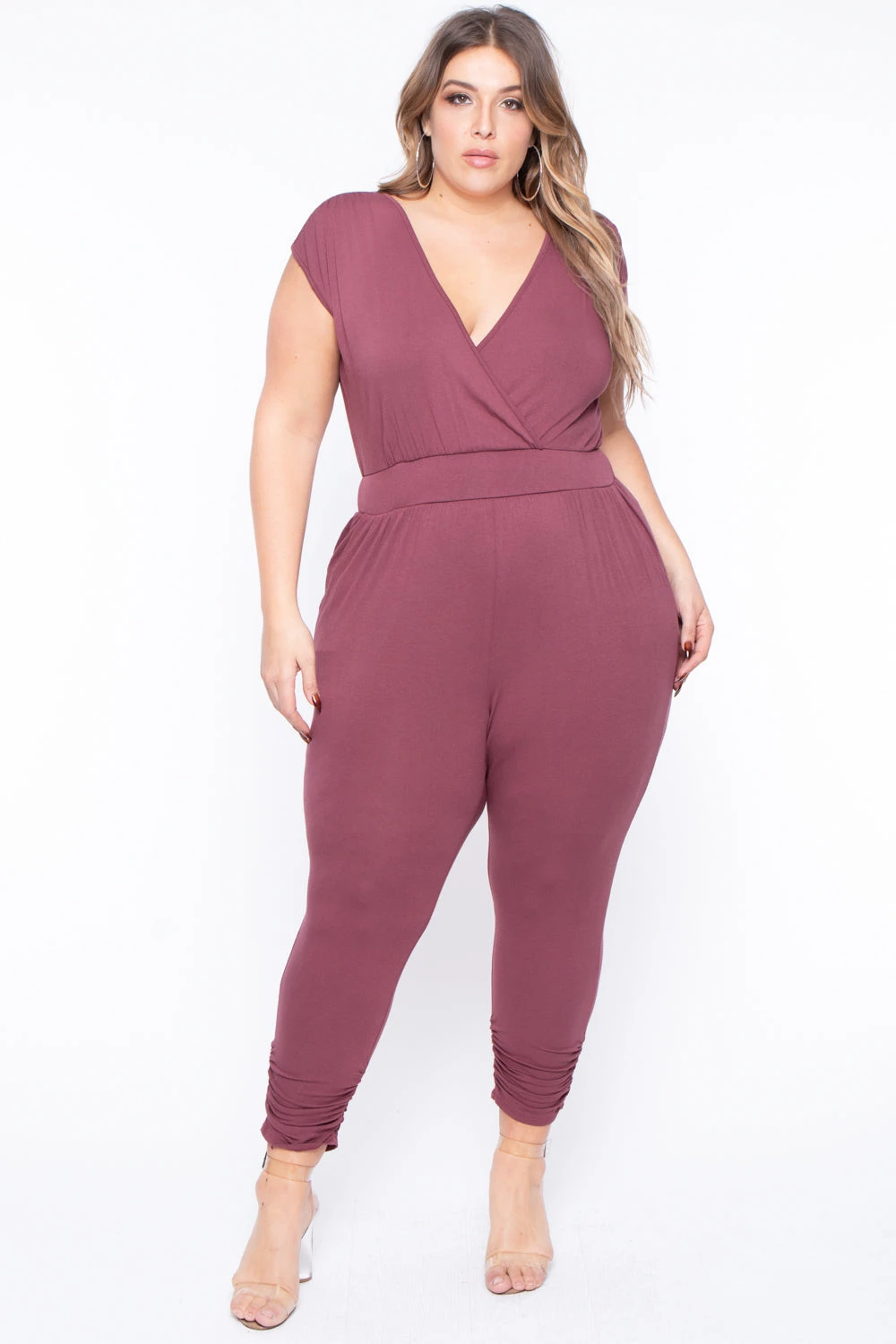 Plus Size Rosewood Cross Front Jumpsuit - Mauve Plus Size Rosewood Cross Front Jumpsuit - Mauve -Kitchensuppliesdeal curvy sense jumpsuits and rompers plus size rosewood cross front jumpsuit mauve 29265626300513