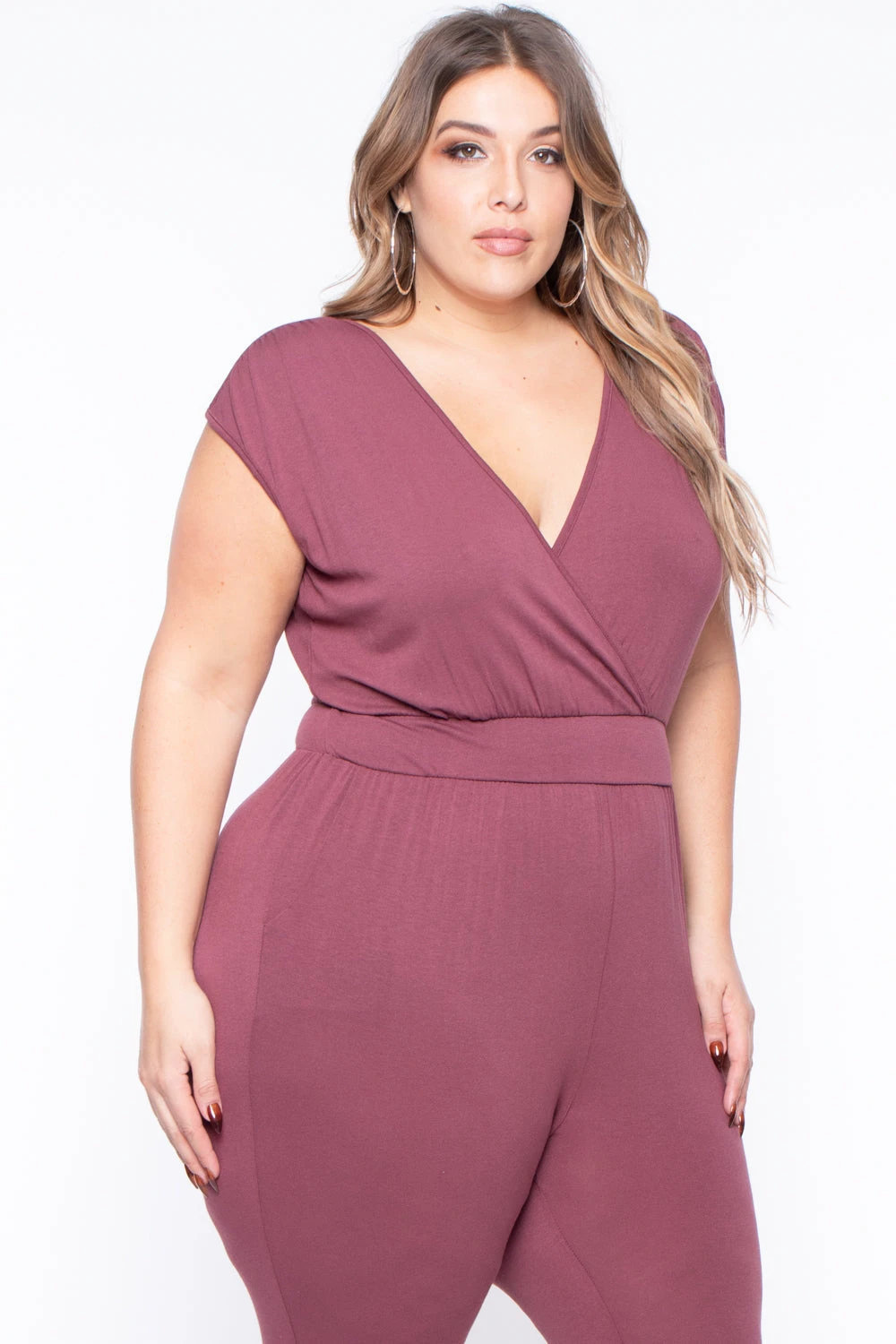 Plus Size Rosewood Cross Front Jumpsuit - Mauve Plus Size Rosewood Cross Front Jumpsuit - Mauve -Kitchensuppliesdeal curvy sense jumpsuits and rompers plus size rosewood cross front jumpsuit mauve 29265637179489