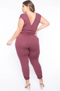 Plus Size Rosewood Cross Front Jumpsuit - Mauve 4 Plus Size Rosewood Cross Front Jumpsuit - Mauve -Kitchensuppliesdeal curvy sense jumpsuits and rompers plus size rosewood cross front jumpsuit mauve 29265637245025