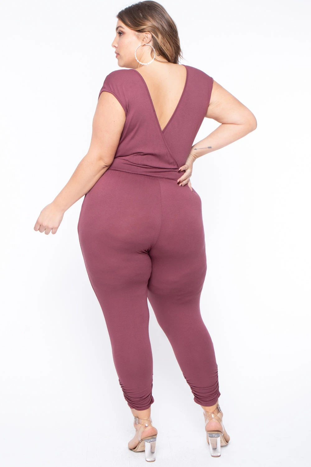 Plus Size Rosewood Cross Front Jumpsuit - Mauve Plus Size Rosewood Cross Front Jumpsuit - Mauve -Kitchensuppliesdeal curvy sense jumpsuits and rompers plus size rosewood cross front jumpsuit mauve 29265637245025