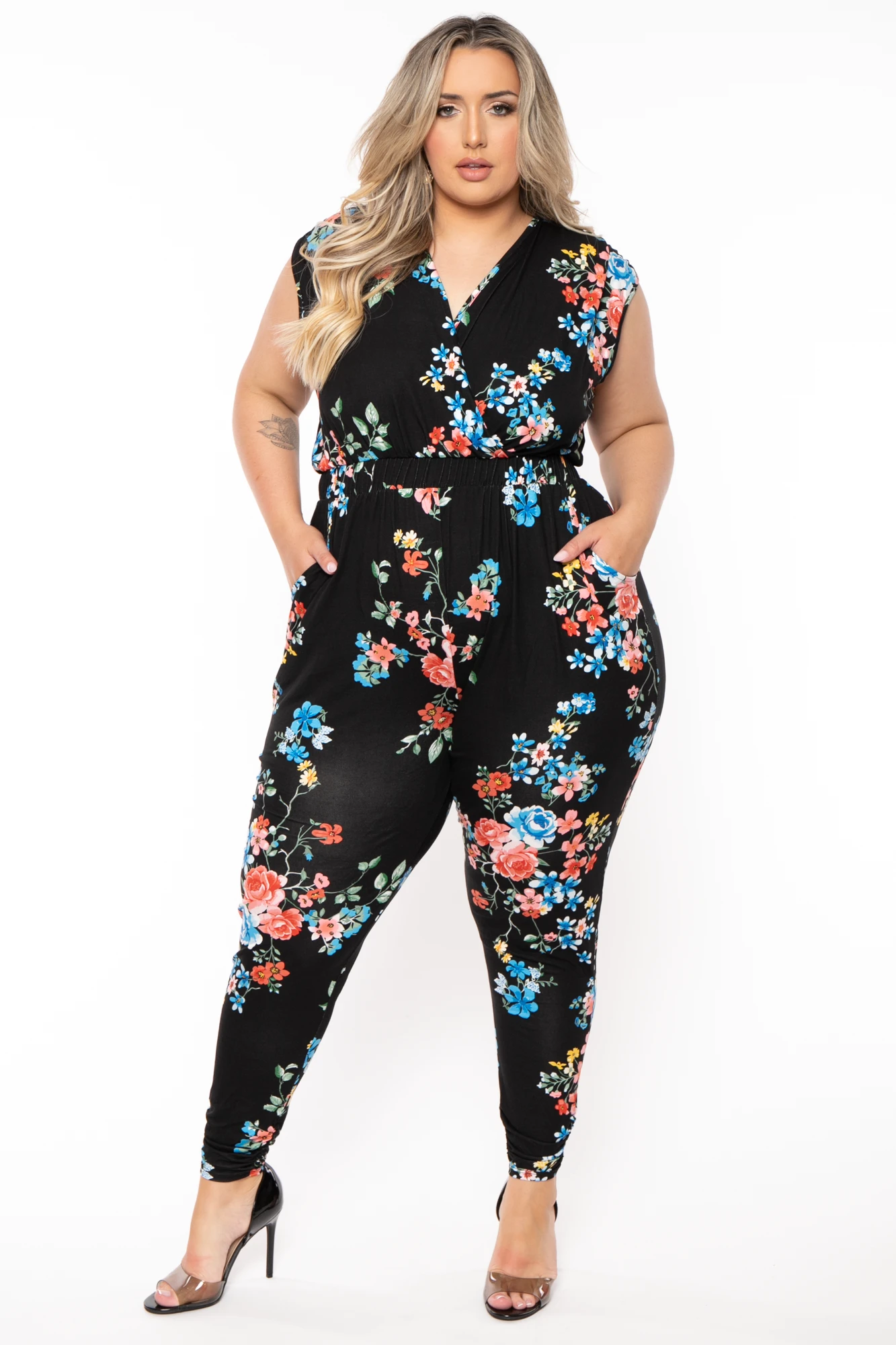 Plus Size Rosewood Print Jumpsuit - Black Plus Size Rosewood Print Jumpsuit - Black -Kitchensuppliesdeal curvy sense jumpsuits and rompers plus size rosewood print jumpsuit black 32279345102945