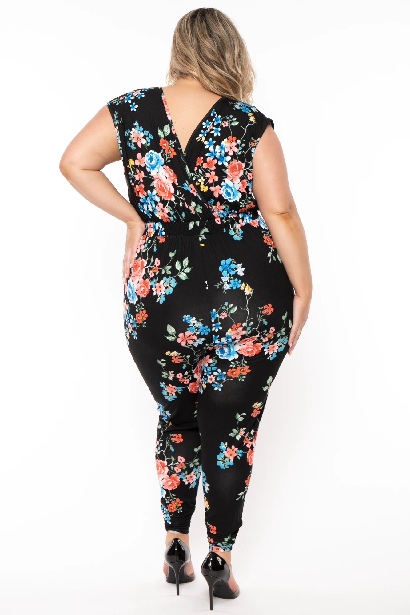 Plus Size Rosewood Print Jumpsuit - Black Plus Size Rosewood Print Jumpsuit - Black -Kitchensuppliesdeal curvy sense jumpsuits and rompers plus size rosewood print jumpsuit black 32279345954913