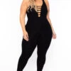 Plus Size Savanna Jumpsuit - Black 2 Plus Size Savanna Jumpsuit - Black -Kitchensuppliesdeal curvy sense jumpsuits and rompers plus size savanna jumpsuit black 29265126588513