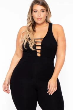 Plus Size Savanna Jumpsuit - Black 4 Plus Size Savanna Jumpsuit - Black -Kitchensuppliesdeal curvy sense jumpsuits and rompers plus size savanna jumpsuit black 29265126817889