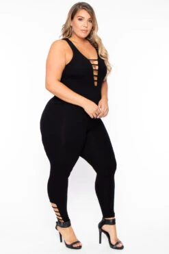 Plus Size Savanna Jumpsuit - Black 5 Plus Size Savanna Jumpsuit - Black -Kitchensuppliesdeal curvy sense jumpsuits and rompers plus size savanna jumpsuit black 29265145888865