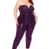 Plus Size Shantel Sequin Jumpsuit - Violet 2 Plus Size Shantel Sequin Jumpsuit - Violet -Kitchensuppliesdeal curvy sense jumpsuits and rompers plus size shantel sequin jumpsuit violet 30512137470049