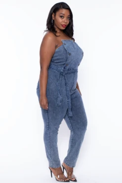 Plus Size Strapless Denim Jumpsuit - Acid Wash 5 Plus Size Strapless Denim Jumpsuit - Acid Wash -Kitchensuppliesdeal curvy sense jumpsuits and rompers plus size strapless denim jumpsuit acid wash 29254375637089
