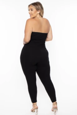 Plus Size Strapless Fishnet Jumpsuit - Black 4 Plus Size Strapless Fishnet Jumpsuit - Black -Kitchensuppliesdeal curvy sense jumpsuits and rompers plus size strapless fishnet jumpsuit black 29267446562913