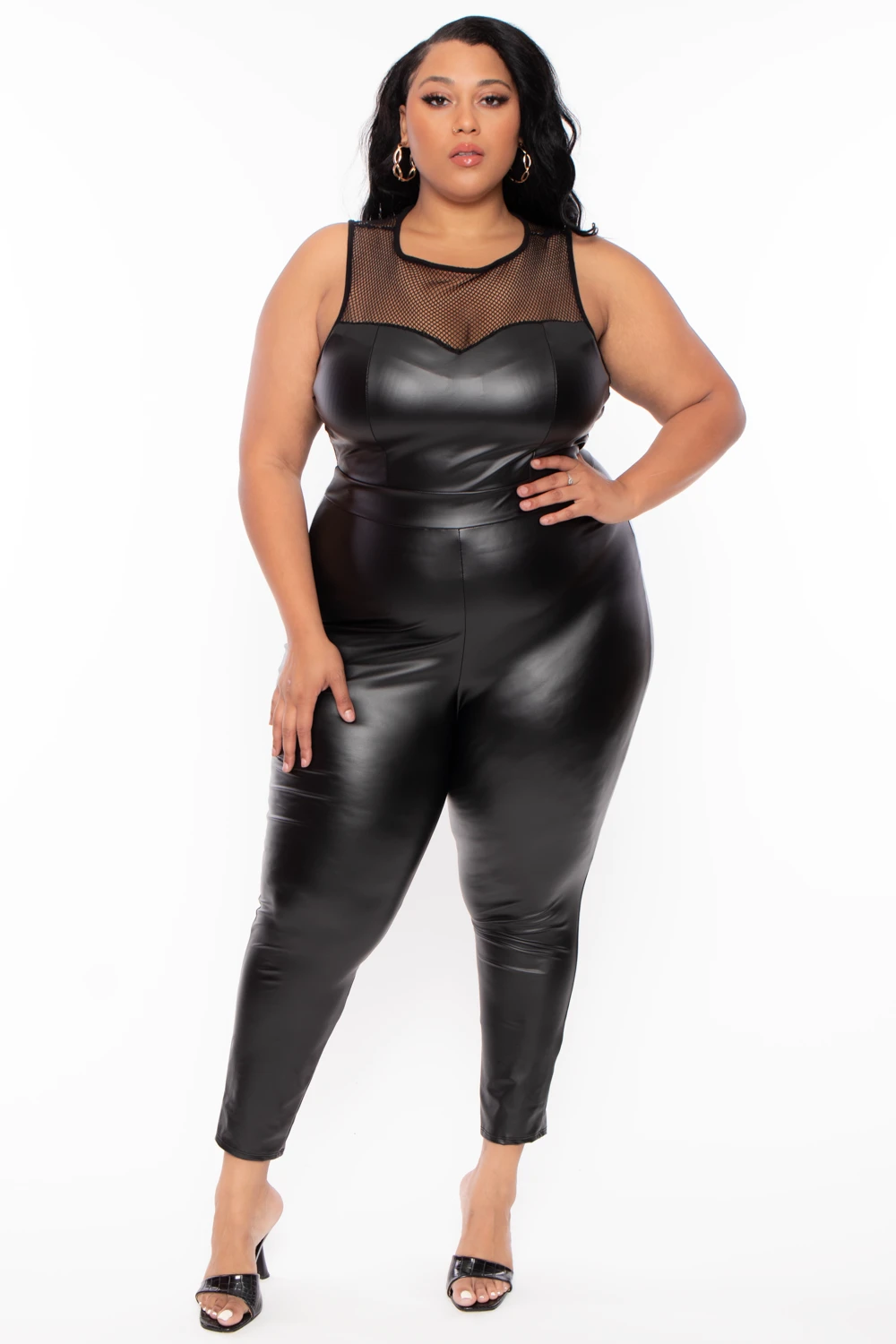 Plus Size Taneesha Mesh Jumpsuit - Black Plus Size Taneesha Mesh Jumpsuit - Black -Kitchensuppliesdeal curvy sense jumpsuits and rompers plus size taneesha mesh jumpsuit black 29254561398881