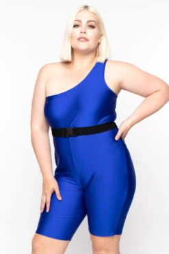 Plus Size Totally Rad Bodycon Romper - Royal Blue 3 Plus Size Totally Rad Bodycon Romper - Royal Blue -Kitchensuppliesdeal curvy sense jumpsuits and rompers plus size totally rad bodycon romper royal blue 29269611774049