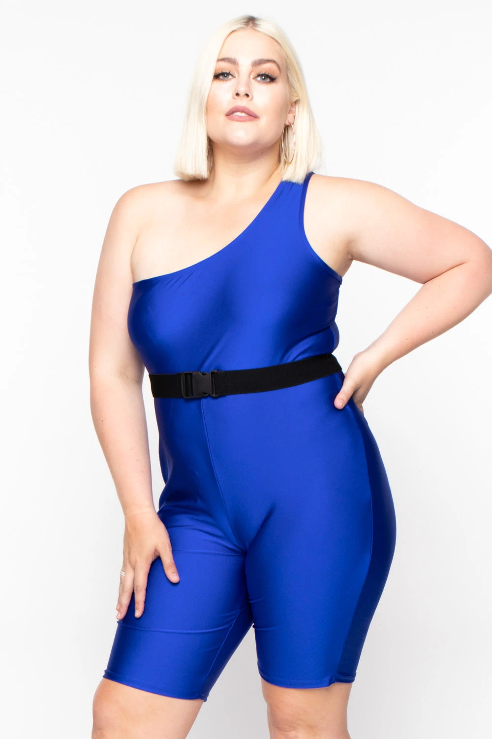 Plus Size Totally Rad Bodycon Romper - Royal Blue Plus Size Totally Rad Bodycon Romper - Royal Blue -Kitchensuppliesdeal curvy sense jumpsuits and rompers plus size totally rad bodycon romper royal blue 29269611774049