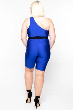 Plus Size Totally Rad Bodycon Romper - Royal Blue 4 Plus Size Totally Rad Bodycon Romper - Royal Blue -Kitchensuppliesdeal curvy sense jumpsuits and rompers plus size totally rad bodycon romper royal blue 29269611839585